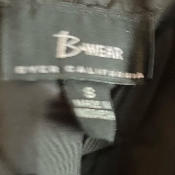 BWear Charcoal Gray Academia Puff Sleeves Cropped Button Front Blazer Size S - Picture 5 of 12